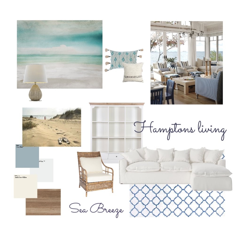 Hamptons Living Mood Board by Sarah Schwer on Style Sourcebook