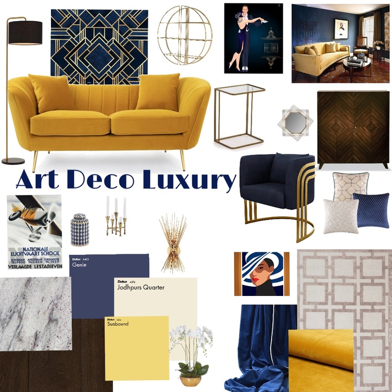 Art Deco Luxury Mood Board by Sunburst Interiors on Style Sourcebook