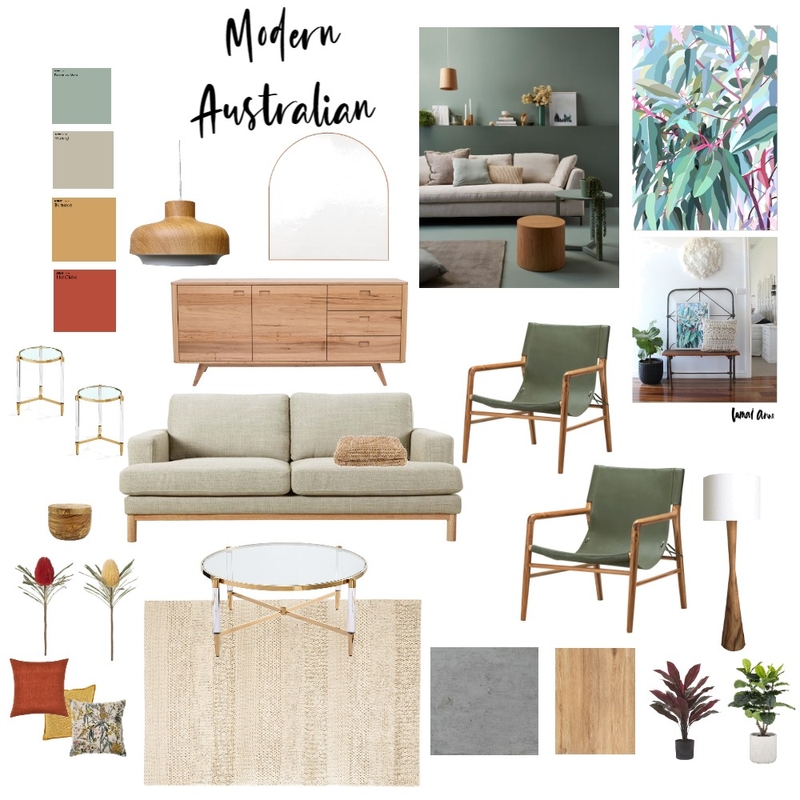 Modern Australian Living Room Mood Board by Brooklyn Interior Design on Style Sourcebook