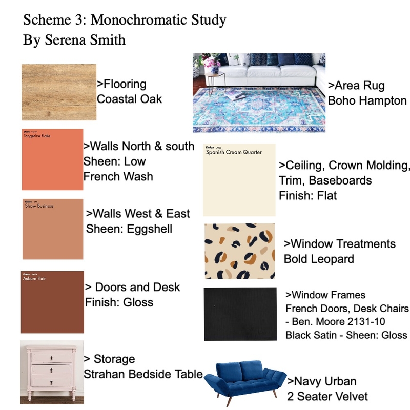 Scheme 3: Monochromatic Study Mood Board by House of Serena Smith Designs on Style Sourcebook