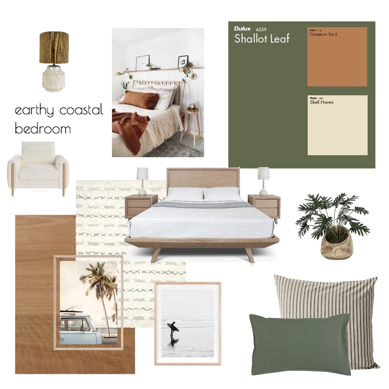 Earthy Coastal Bedroom Mood Board by Renee on Style Sourcebook