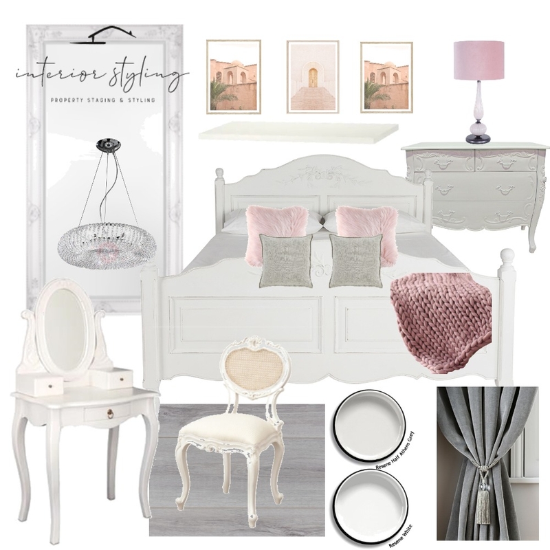 White French Inspired Bedroom Mood Board by Interior Styling on Style Sourcebook