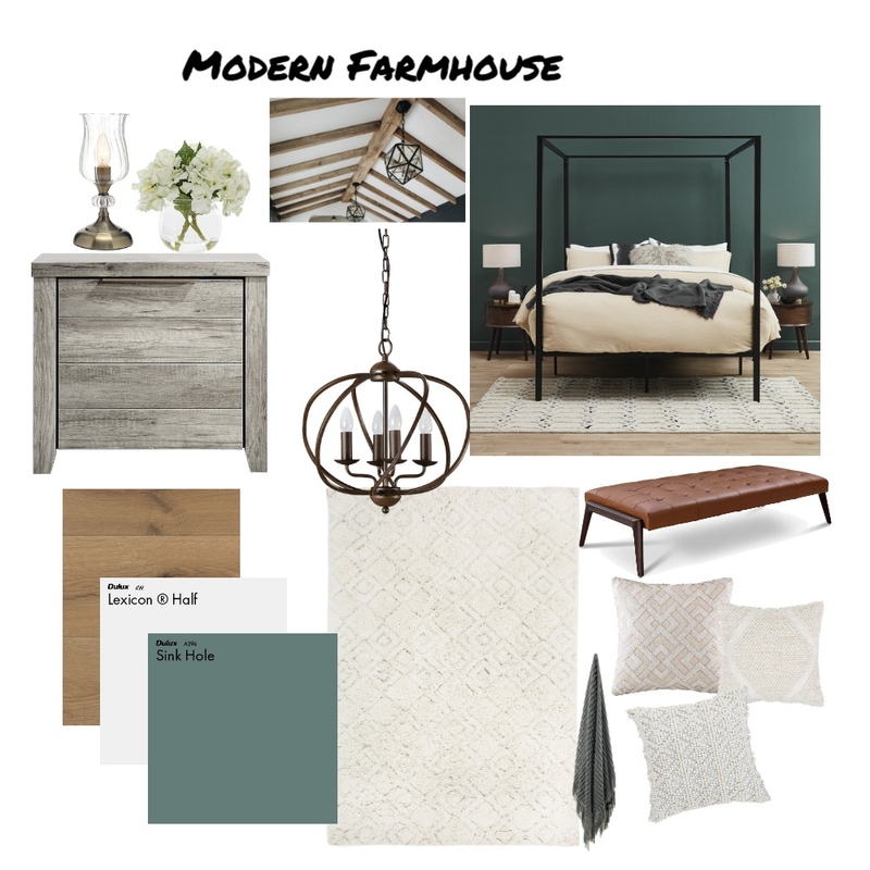 Modern Farmhouse Bedroom Mood Board by beenishm on Style Sourcebook