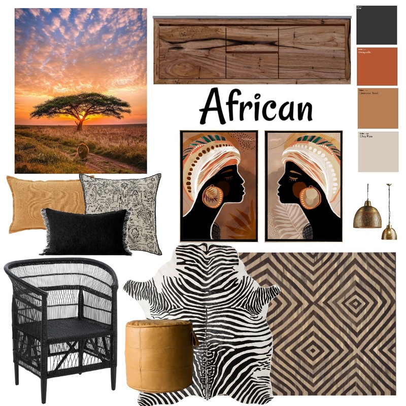 African Mood Board by KCN Designs on Style Sourcebook