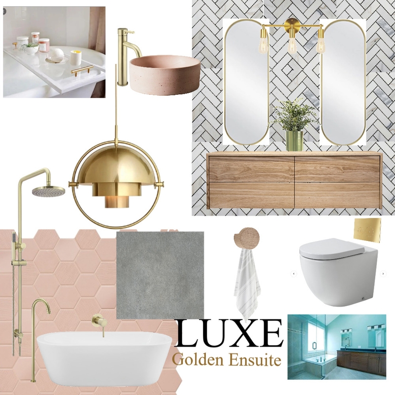 Luxe Golden ensuite Mood Board by Shea_Homes on Style Sourcebook