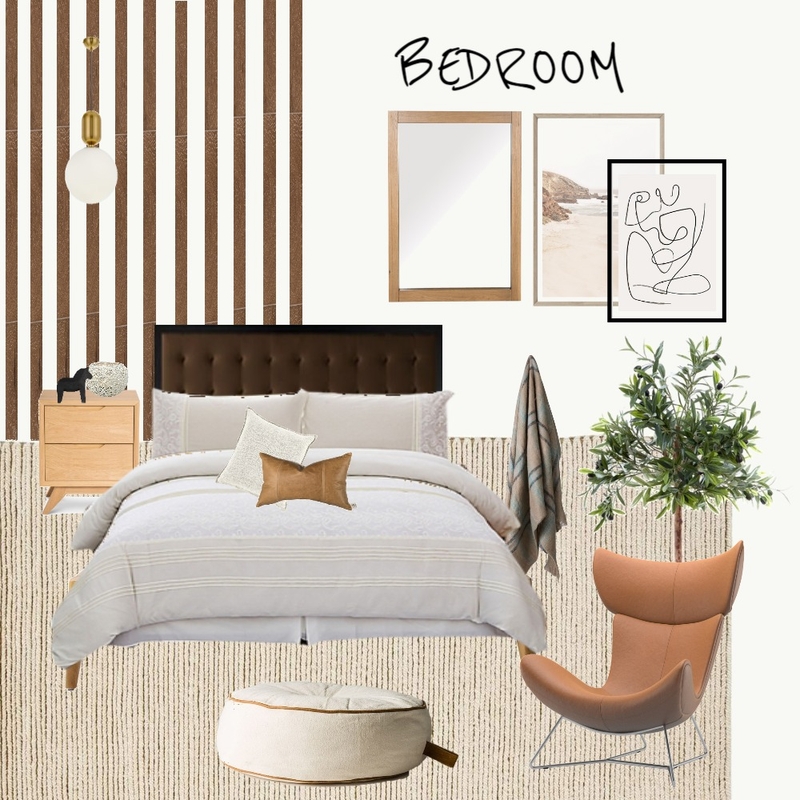 BROWN Bedroom Mood Board by SAMBASHA on Style Sourcebook