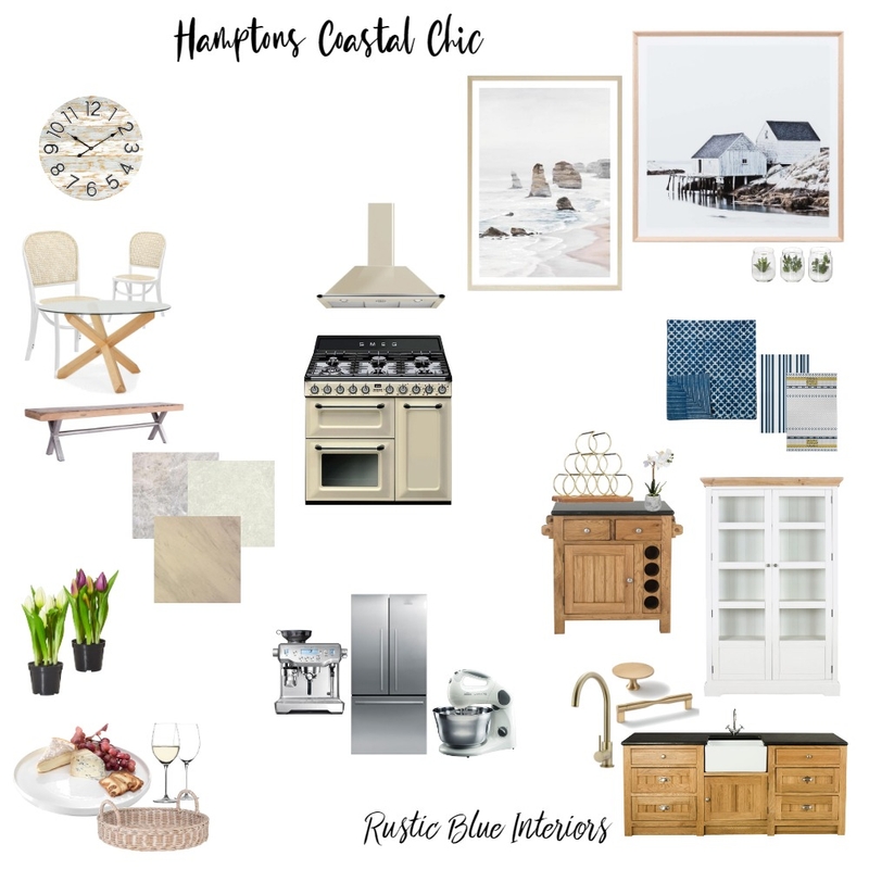 Hamptons Coastal Chic Mood Board by Rustic Blue Interiors on Style Sourcebook