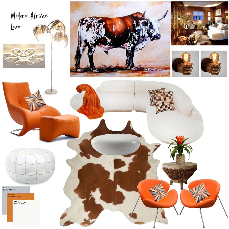 Modern African Luxe Mood Board by Khosmo on Style Sourcebook
