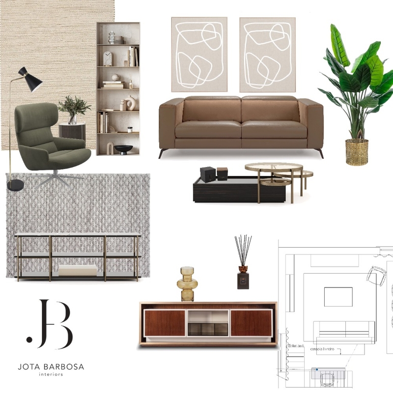 sala de estar  - armando Interior Design Mood Board by cATARINA cARNEIRO
