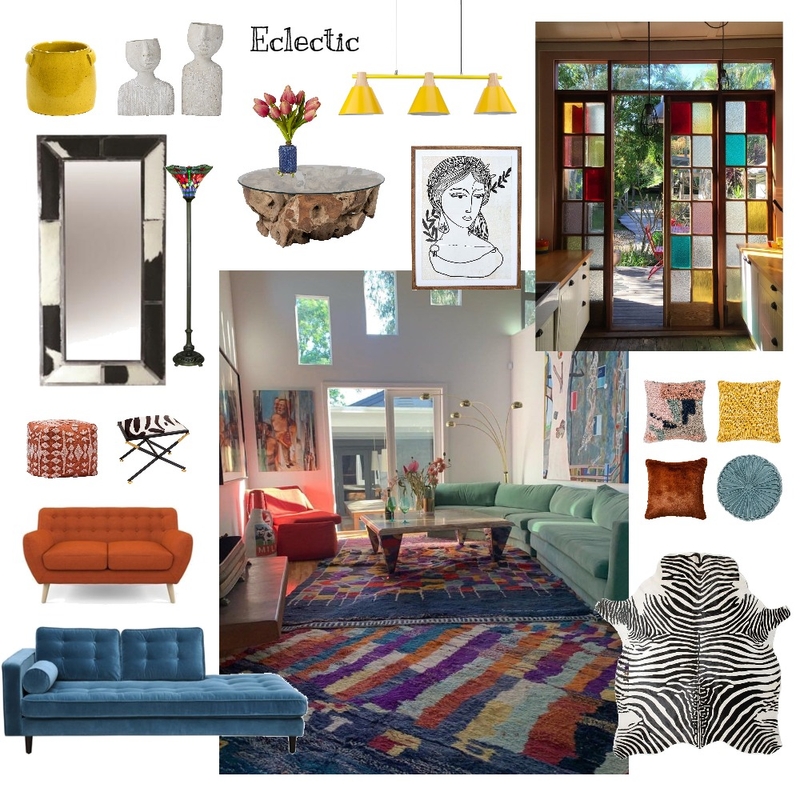 Eclectic Living Area Mood Board by Ciara Kelly on Style Sourcebook