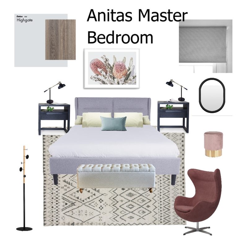 Anitas master bedroom moodboard Mood Board by LejlaThome on Style Sourcebook