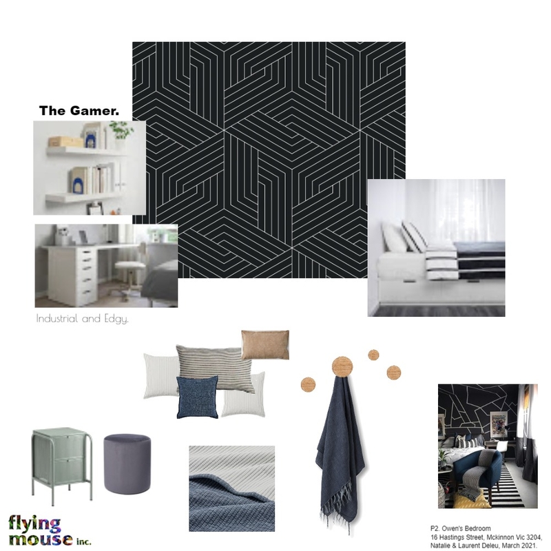 P2. Owen's Bedroom Mood Board by Flyingmouse inc on Style Sourcebook