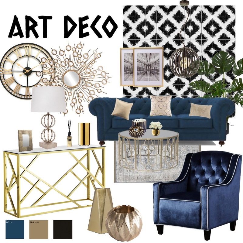 Art Deco Mood Board by Bradisha Benjamin on Style Sourcebook