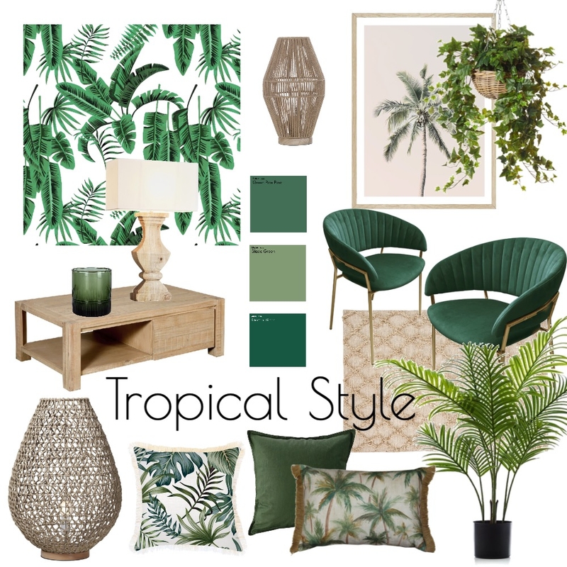Tropical Style Mood Board by Bradisha Benjamin on Style Sourcebook
