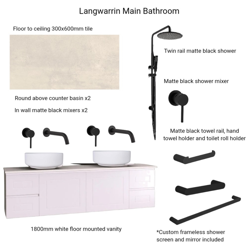 Langwarrin Main Bathroom Mood Board by Hilite Bathrooms on Style Sourcebook
