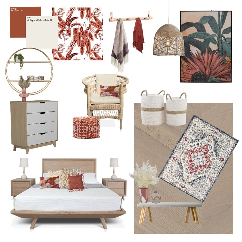 White orange bedroom mood board Mood Board by PKG Design Partners on Style Sourcebook