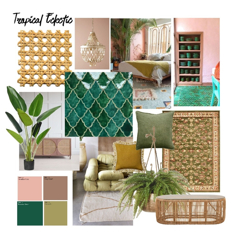 Tropical Eclectic Mood Board by jacqueinkfock on Style Sourcebook