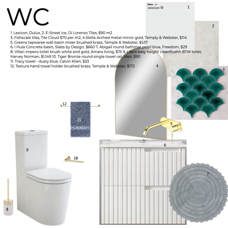 WC sample board Mood Board by vic.wales on Style Sourcebook