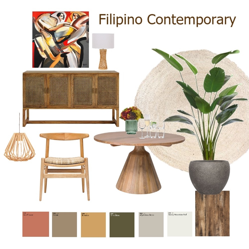 Filipino Contemporary  Dining Space Mood Board by Gale Carroll on Style Sourcebook