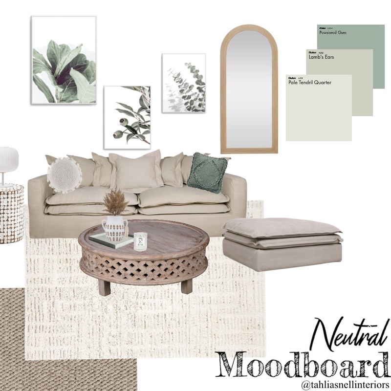 Neutral living moodboard Mood Board by tahliasnellinteriors on Style Sourcebook