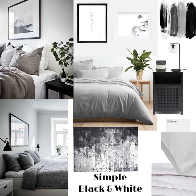 Simple Black and White Mood Board by inkainside on Style Sourcebook