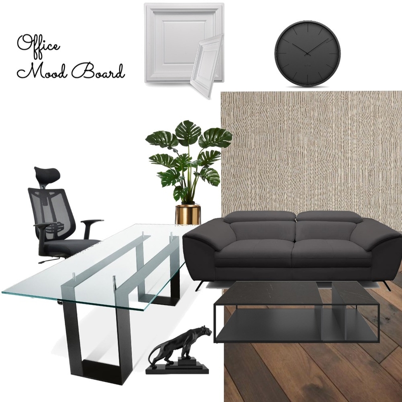 Black Office Mood Board Mood Board by InteriorsbyD on Style Sourcebook