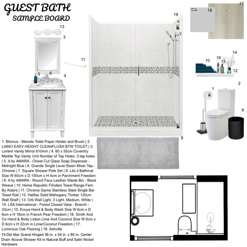 Guest bath Mood Board by Debbie Wells on Style Sourcebook