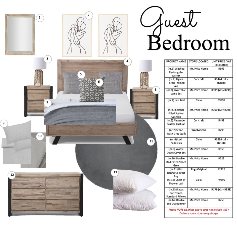 Rachelle Guest Bedroom Mood Board by Nichole on Style Sourcebook