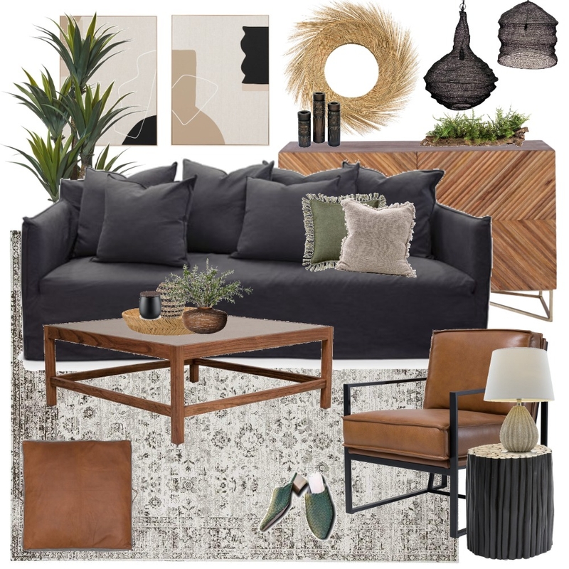 Moody living Mood Board by Thediydecorator on Style Sourcebook