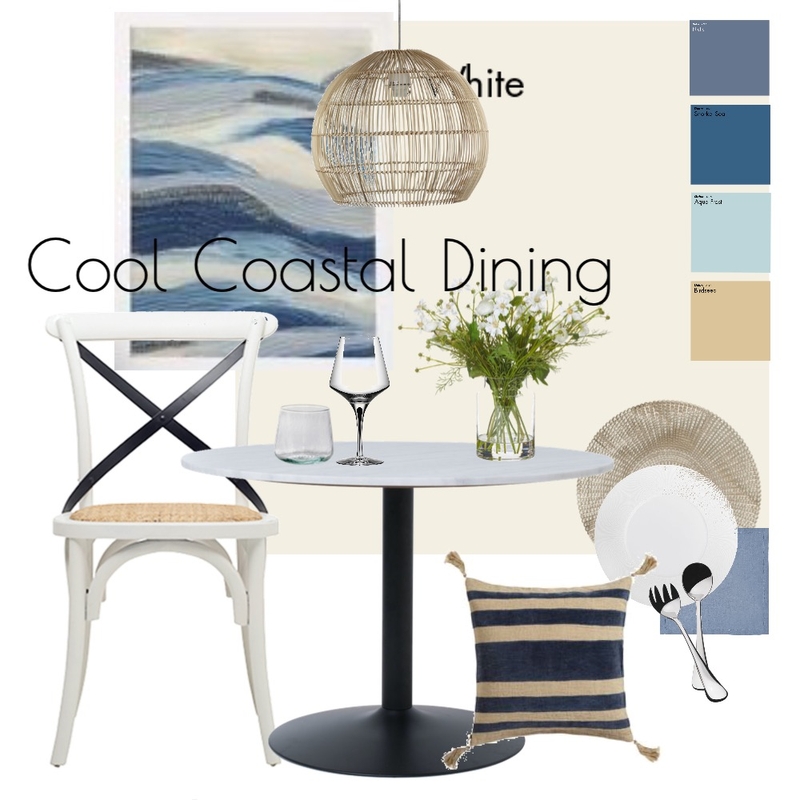 Cool Coastal Dining Mood Board by Annemarie de Vries on Style Sourcebook