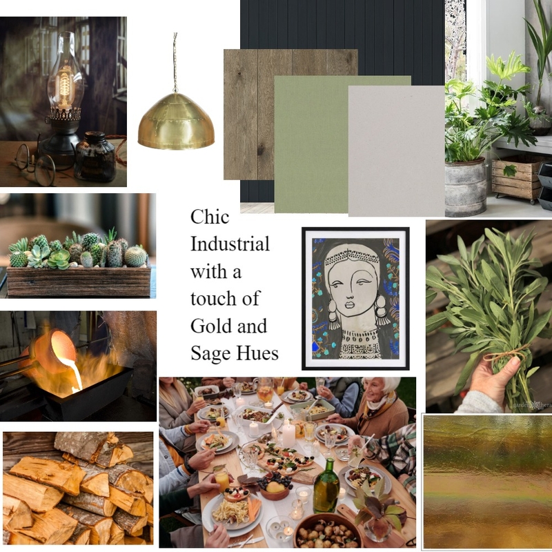 Chic Industrial Dinning Room 2 Mood Board by kathvick on Style Sourcebook