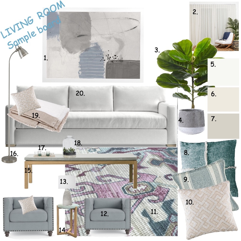 Living room Mood Board by Rosi Pisani on Style Sourcebook