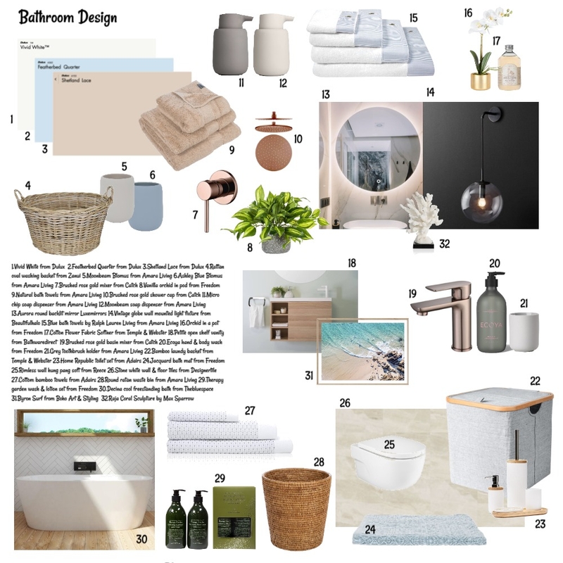 Bathroom Design Mood Board by dariastudios on Style Sourcebook