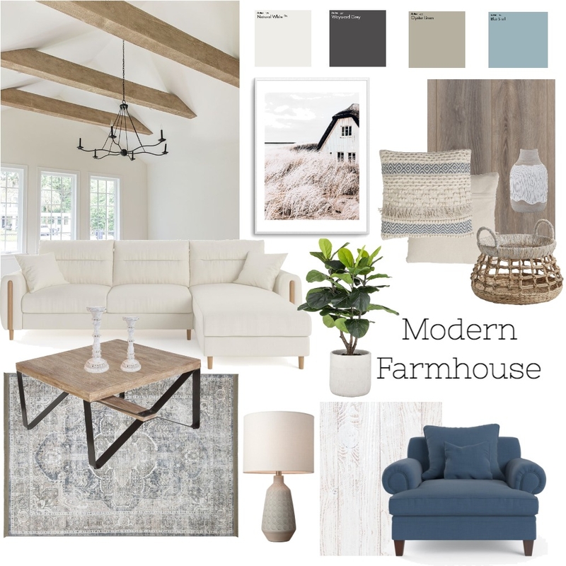 Modern Farmhouse Mood Board by nicolepetersdesign on Style Sourcebook