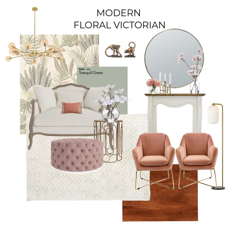 Modern Floral Victorian Mood Board by lizehaarhoff on Style Sourcebook