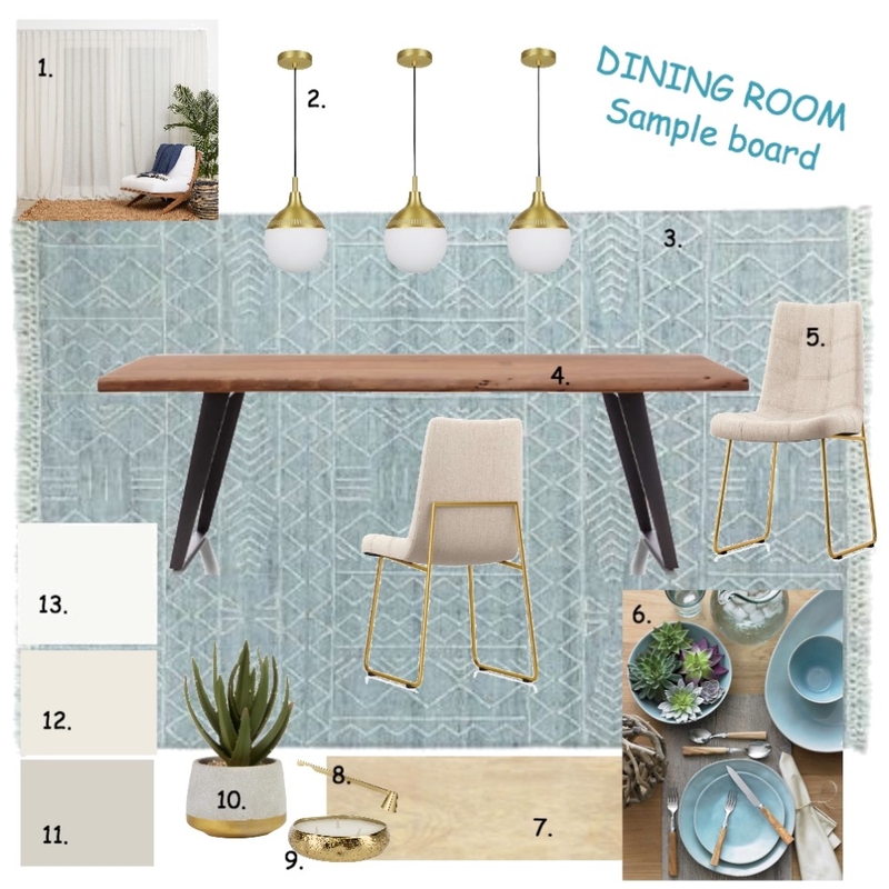 Dining Mood Board by Rosi Pisani on Style Sourcebook