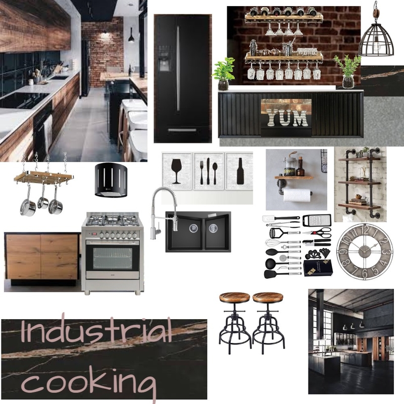 Industrial Cooking Mood Board by Louise Eilers on Style Sourcebook
