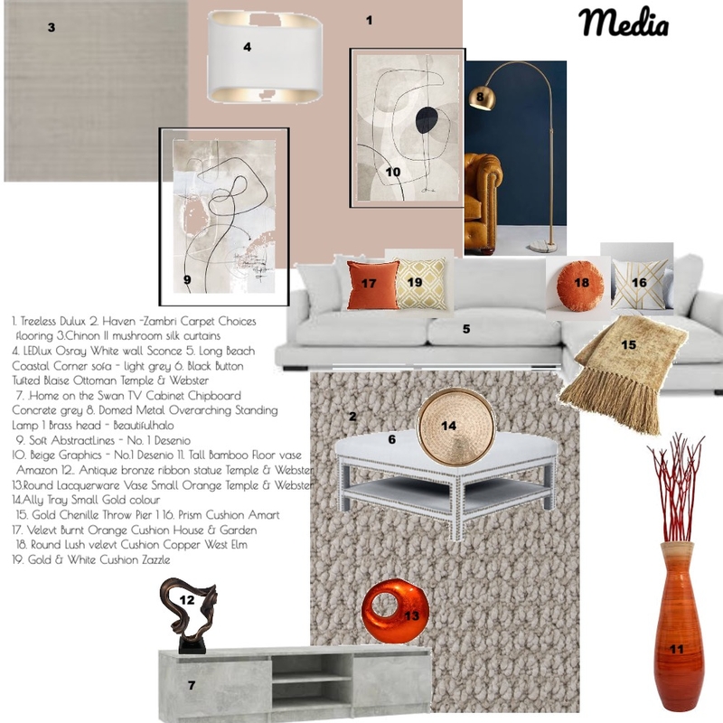 Media Mood Board by JanelleO on Style Sourcebook