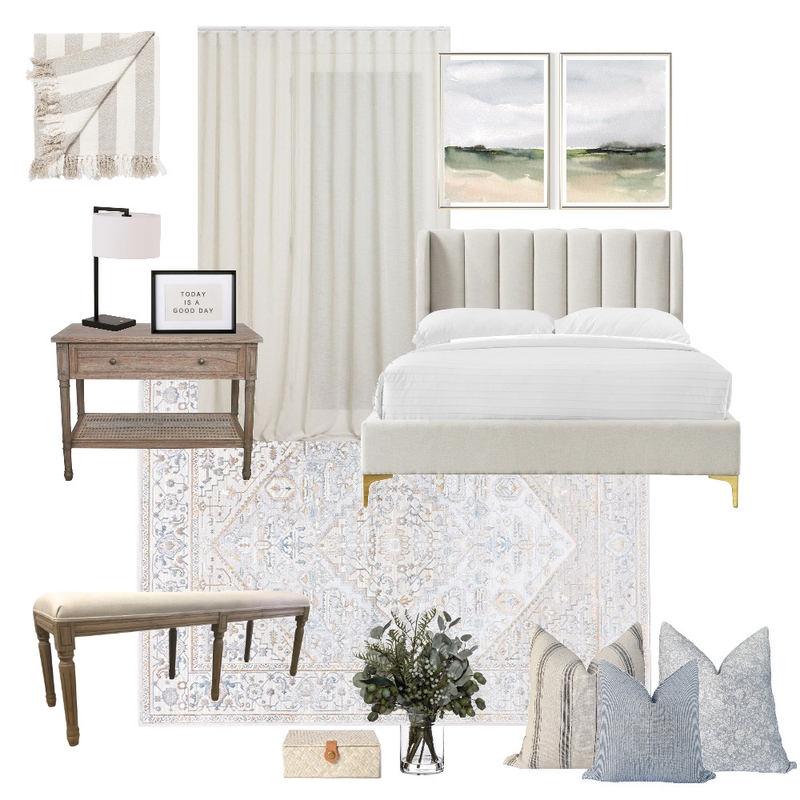 Farmhouse bedroom Mood Board by Airey Interiors on Style Sourcebook
