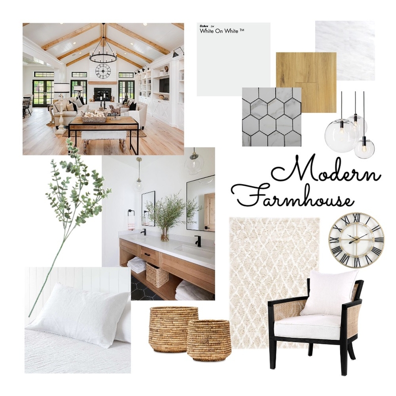 Modern Farmhouse Final Mood Board by malessiavinci on Style Sourcebook