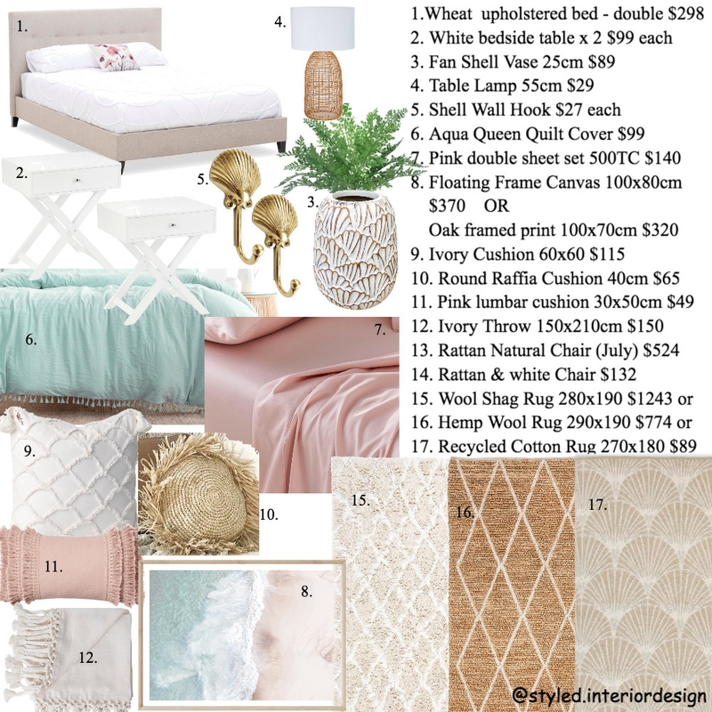 Madison Bedroom Item List Mood Board by Styled Interior Design on Style Sourcebook