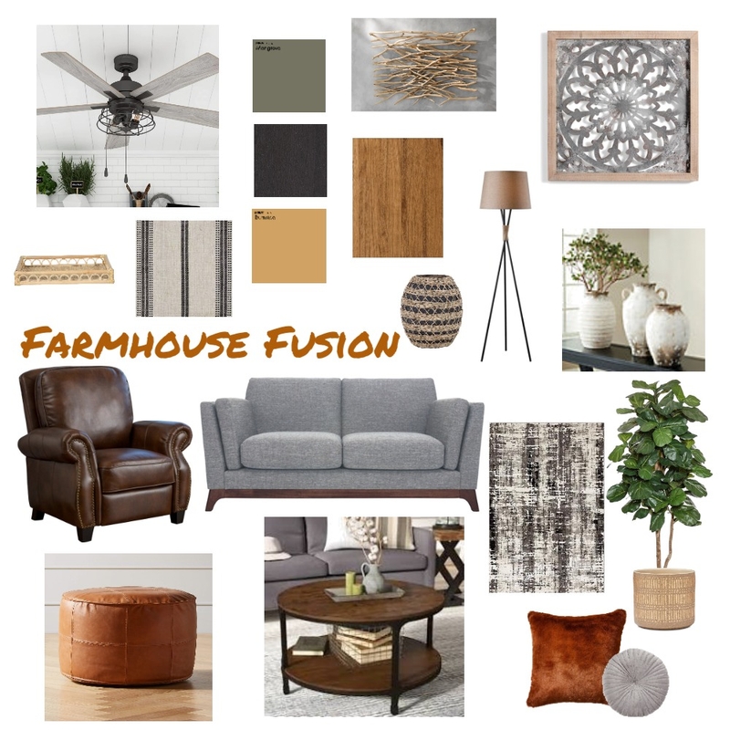Farmhouse Fusion Mood Board by Tiffany DeSantis on Style Sourcebook