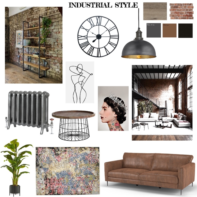 Industrial living room Mood Board by Daria Pea on Style Sourcebook