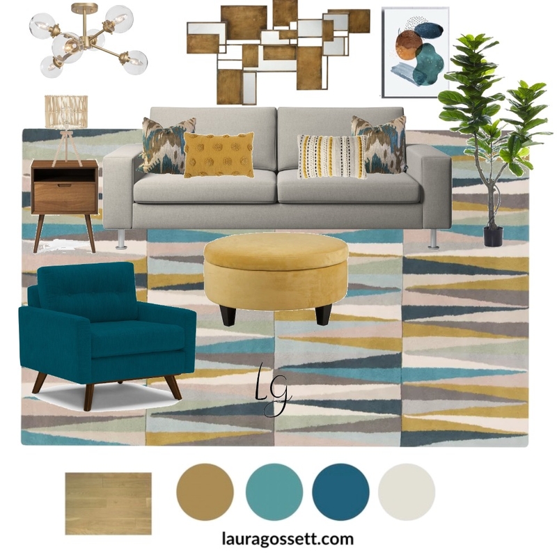 Mid Century Mod Mood Board by Laura G on Style Sourcebook