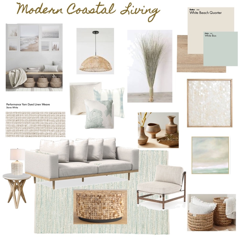 Modern Coastal Living Mood Board by dsiena on Style Sourcebook