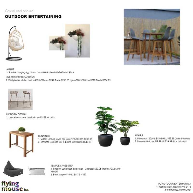 Sara - P2. Outdoor Entertaining Mood Board by Flyingmouse inc on Style Sourcebook