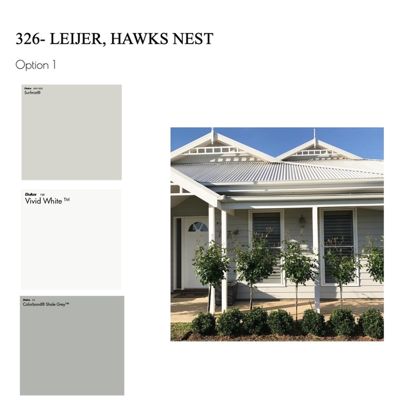 326 - Leijer, Hawks Nest_ OPTION1 Mood Board by Your Home Designs on Style Sourcebook