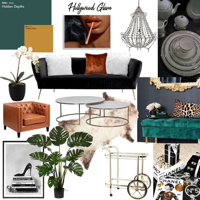 Hollywood Glam Mood Board by Heaven&Earth Design Studio on Style Sourcebook