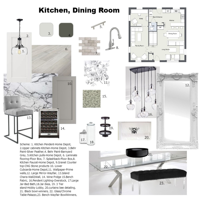 Kitchen Dining Room Mood Board by Tekla on Style Sourcebook