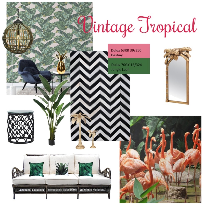 Vintage Tropical Mood Board by Catherine Hamilton on Style Sourcebook
